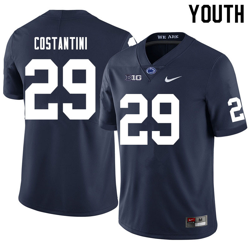 Youth #29 Sebastian Costantini Penn State Nittany Lions College Football Jerseys Sale-Navy - Click Image to Close